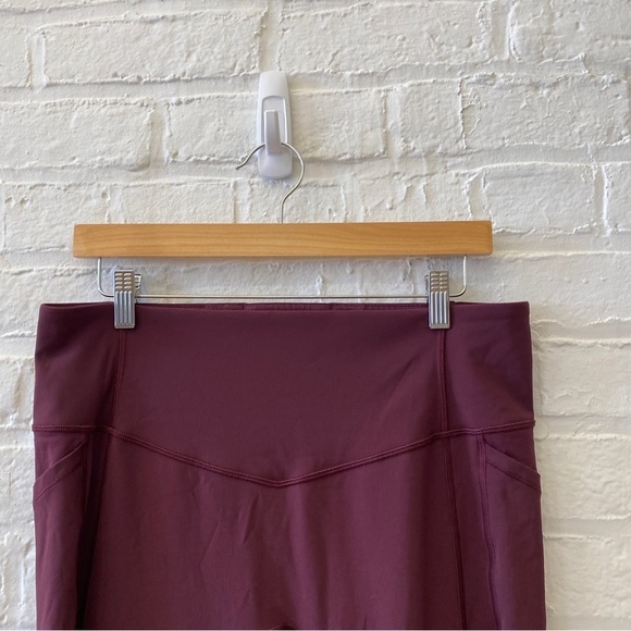 Lululemon || All The Right Places Crop II *23" Dark Adobe Burgundy Maroon 12 - Picture 2 of 10